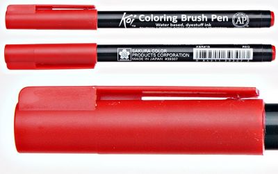 Pisak pędzelkowy Koi Coloring Brush Pen Sakura #19 red